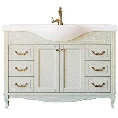 Тумба под раковину ValenHouse Эллина 120 E120_ТСБ Слоновая кость ручки Бронза