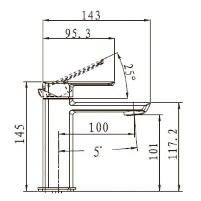 Смеситель для раковины Kaiser Saga 53011 Хром