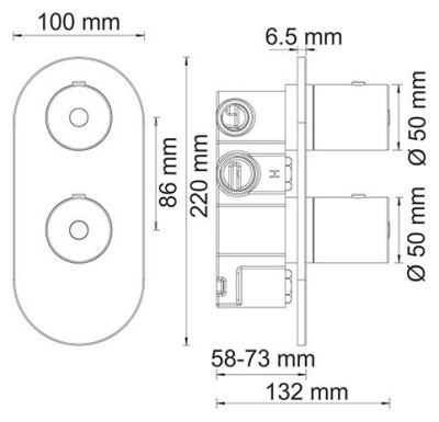 Смеситель для ванны WasserKRAFT Berkel 4833 Хром