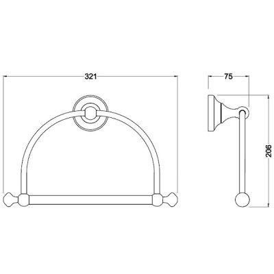 Кольцо для полотенец Schein Saine Gold 7053025VF Золото