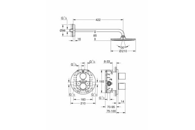Душевая система Grohe Grohtherm 3000 Cosmopolitan 26262000 с термостатом Хром