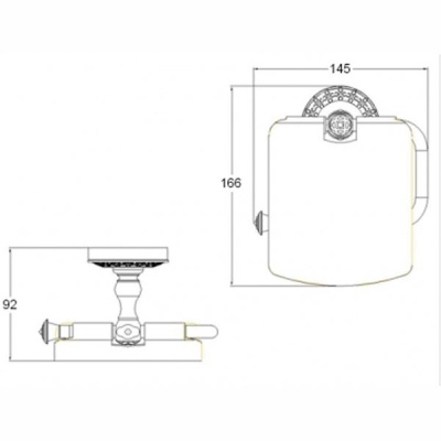 Держатель для туалетной бумаги Bronze de Luxe Windsor K25003 Бронза