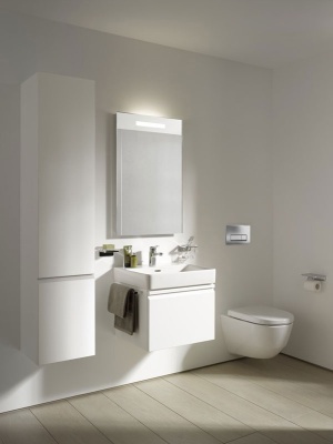 Комплект унитаза Laufen Pro 8.2096.6 с инсталляцией Geberit Duofix Plattenbau Delta UP100 458.125.21.1 с сиденьем Микролифт и клавишей смыва Хром