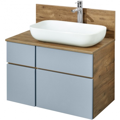 Тумба под раковину Акватон Мишель 80 1A244501MIX30 подвесная Дуб рустикальный Фьорд