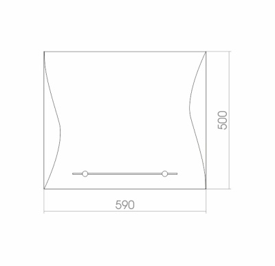 Зеркало Mixline Комфорт Локон 59 525472 с полкой с декоративной тонировкой