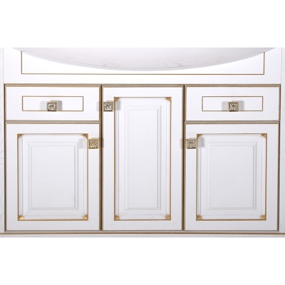 Тумба под раковину ASB-Woodline Верона 90 Белый с золотой патиной