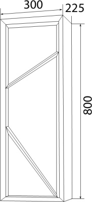 Шкаф пенал Marka One Seattle 30П L Black stone