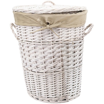 Корзина для белья WasserKRAFT Aller 44x44x55 WB-106-L с крышкой Белая