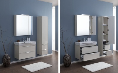 Тумба под раковину Aquanet Франка 85 183053 подвесная Белая