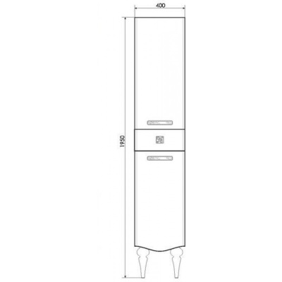 Шкаф пенал Comforty Монако 40 R 3129168 Белый глянец