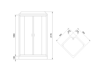 Душевая кабина Royal Bath HP 80х80 RB80HP1-M без гидромассажа