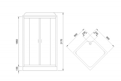 Душевая кабина Royal Bath HP 90х90 RB90HP6-BT без гидромассажа