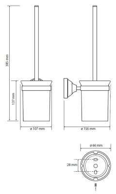 Ершик для унитаза Bemeta Kera 144713017 Бронза