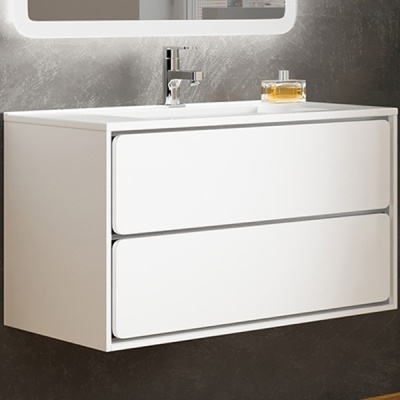 Тумба с раковиной SanVit Бруно-2 120 kbruno2120 в цвете Ral подвесная Белый глянец Тумба с раковиной SanVit Бруно-2 120 kbruno2120 в цвете Ral подвесная Белый глянец