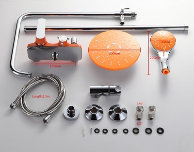 Душевая система Frap F243 Хром Белая