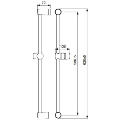 Душевая штанга Vidima Fresh BA196AA Хром