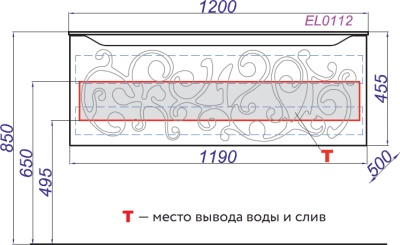 Тумба под раковину Aqwella Clarberg Elegance 120 EL0112GL подвесная Белая матовая Золото