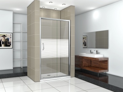 Душевая дверь в нишу Good Door Infinity WTW-140 140 профиль Хром стекло прозрачное