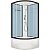 Душевая кабина Domani-Spa Delight 110 High 100x100 DS01D110HDbCl00 профиль Графит задние стенки Синие