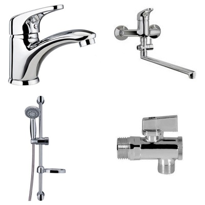 Комплект смесителей GPD Nerida BNS04 Хром