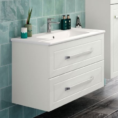 Тумба с раковиной Gustavsberg Iconic 100 подвесная Белая матовая