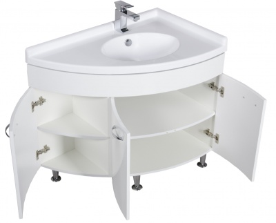 Тумба под раковину Aquanet Корнер 89 158825 R Белая