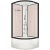 Душевая кабина Domani-Spa Delight 110 High 100x100 DS01D110HPcCl10 с гидромассажем профиль Графит задние стенки Розовые