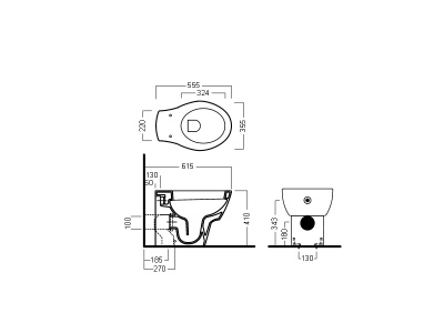 Унитаз Hatria Nido YXBW без сиденья