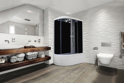 Душевая кабина Parly Classic Эконом EC122R 120х215 профиль Белый стекло тонированное