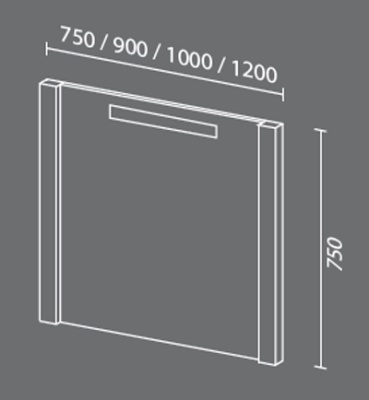 Зеркало SanVit Санвит 90 zsanv090 с фактурой под дерево с подсветкой Акация светлая