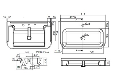 Раковина Scarabeo Next 8047D-80 Белая
