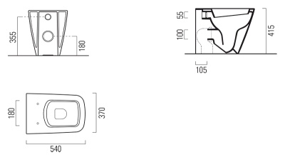 Унитаз GSI Sand 55 901411 белый