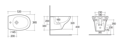 Биде RAK Ceramics Morning MORBD2100AWHA подвесное Белое