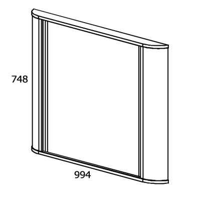 Зеркало Astra Form Прима Белое