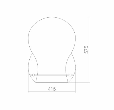 Зеркало Mixline Комфорт Форум 42 525480 с полкой с декоративной тонировкой