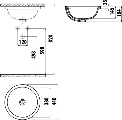 Раковина Creavit Mare 44 MA037-00CB00E-0000 Белая