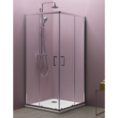 Душевой уголок Kolpa San Eco Quat TKK 90x90 профиль Хром стекло прозрачное