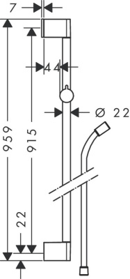 Душевая штанга Hansgrohe Unica 26504000 Хром