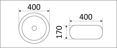 Раковина CeramaLux 40 С1063 Золотая