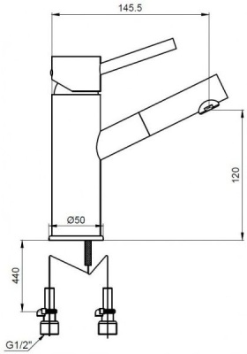 Смеситель для раковины Kaiser Merkur 26011 Хром