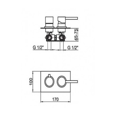 Смеситель для душа Webert Elio EL860101560 Черный матовый
