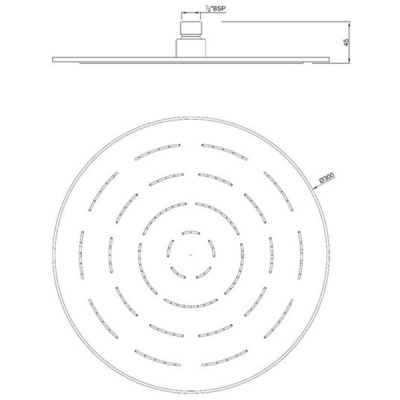 Верхний душ Jaquar Maze OHS-CHR-1633 Хром