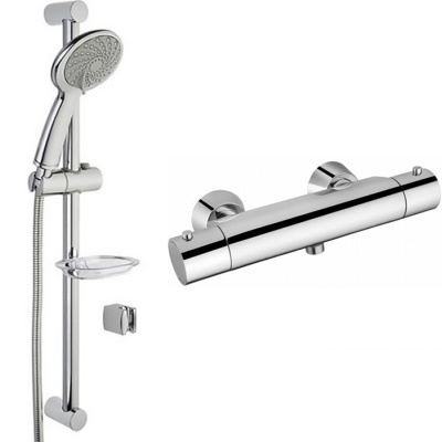 Смеситель для душа Vitra Aquatech AquaHeat A47056EXP с термостатом Хром