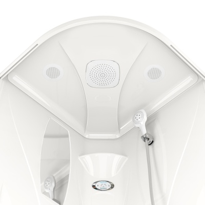 Душевая кабина Domani-Spa Elegance High 90x90 DS01E99HAM10 с гидромассажем профиль Белый стекло матовое