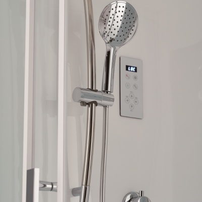 Душевая кабина SSWW BU106A 95х95 с баней профиль Белый задняя стенка Белая