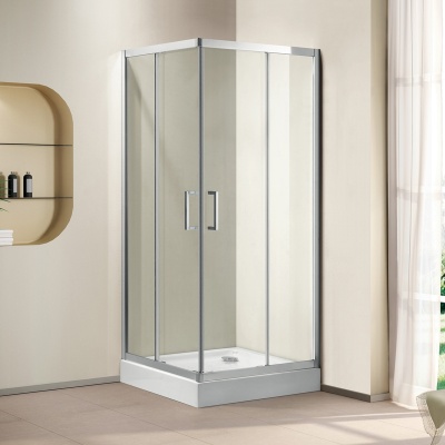 Душевой уголок Cezares Porta A-2 100x100 профиль Хром стекло прозрачное