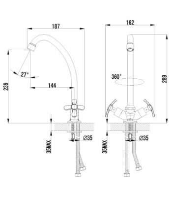 Смеситель Lemark Partner LM6544C для кухонной мойки