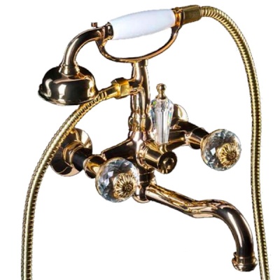 Смеситель для ванны Boheme Flora 293-FL Золото