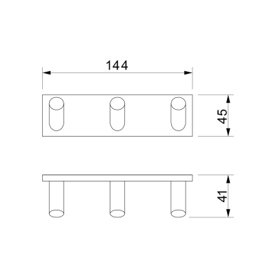 Вешалка для полотенец Novella Edizione Cubo EC-07111 Хром