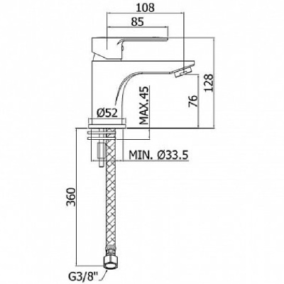 Смеситель для раковины Paffoni Blu BLU071CR Хром